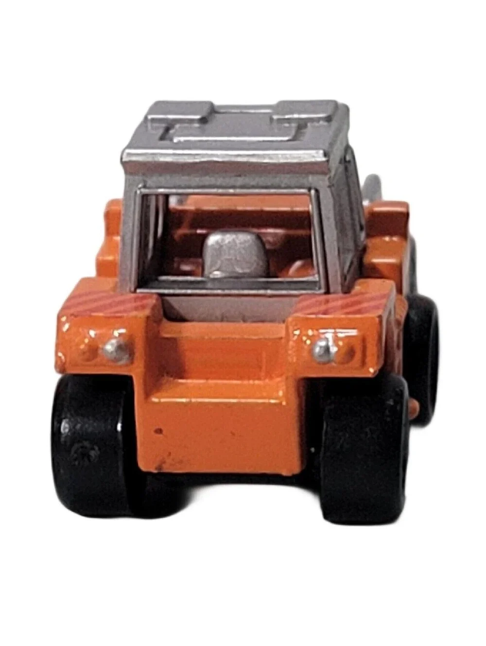 VINTAGE 1987 GALOOB MICRO MACHINES CONSTRUCTION FRONT LOADER ORANGE W/ SILVER